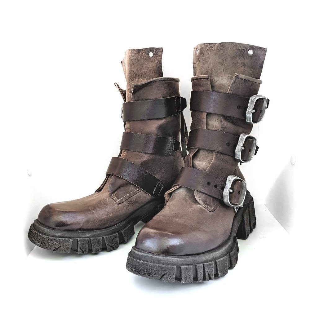 A.S.98 Hamish Combat Boots color Rock size 42 fits US 11